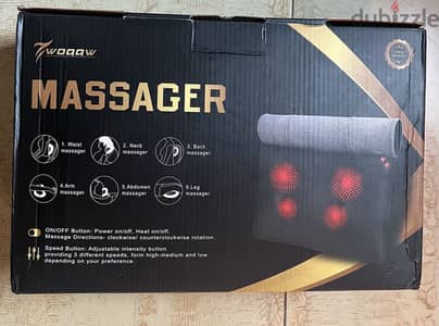 Shiatsu Neck & Back Massager Pillow with Heat – Brand New