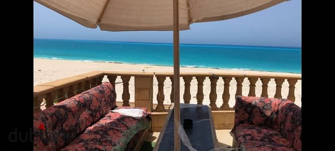 شاليه أول صف بحر غرفتين ٥ سراير مكيف قرية اللوتس الكيلو ٩١