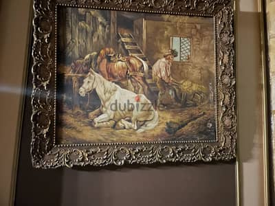 لوحة انتيكة قديمة تم رسمها عام1886 و ممضي عليها