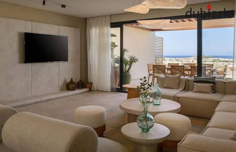 Fully Finished chalet sea view in Beit Al bahr near Almaza Bay