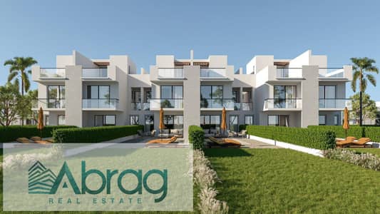 an opportunity 4% down payment, a townhouse for sale with finishing, with 12-year installments front of Sphinx Airport. Zayed Key of Greens