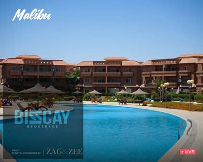 Fully finished chalet for Ready To Move in Ain Sokhna, with sea and pool views, 10% discount, and installments over 7 years.