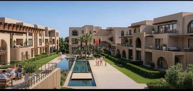 شاليه متشطب بالكامل  بالتكييفات وإطلالة على اللاجون للبيع في كمبوند "أوجامي" من شركة سوديك (SODIC)، الساحل الشمالي، بجوار لافيستا رأس الحكمة.