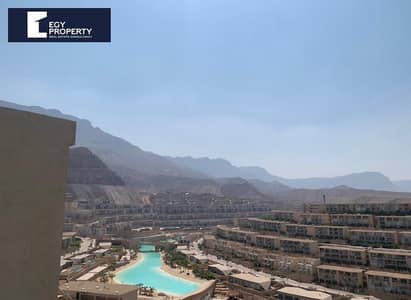 Direct on Lagoon Fully Finished Chalet for Sale in Mont Galala Marina Towers - Ain Sokhna