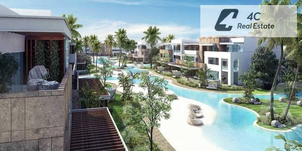 Chalet for sale Resale Corner Chalet Azha North Coast Direct Lagoon View Landscape View with a distinctive layout ready for viewing and handover
