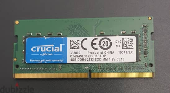 4gb crucial ddr4 for laptop