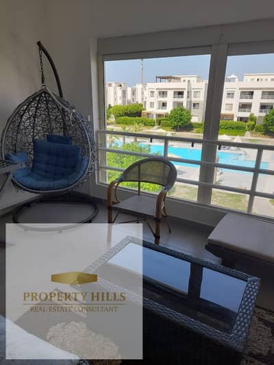 164 sqm Chalet in Amwaj North Coast in a prime location with a direct view fully furnished and ready for viewing Resale immediate occupancy finished