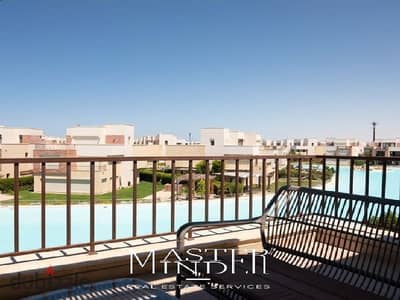 Service apartment Fully Furnished with appliances overlooking marine for sale and Ready to move in Marassi North Coast