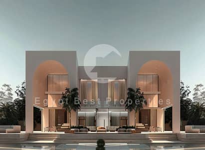 تاون هاوس للبيع في هاسيندا هنيش بالساحل الشمالي، تشطيب كامل، إطلالة مباشرة على اللاجون، تقسيط على أكثر من 8 سنوات.
