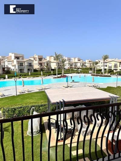 First row Fully furnished Chalet for sale in Marassi north coast with very prime view