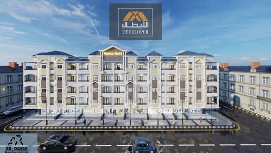 77 sqm apartment for sale on Al Hegaz Main Street, pool view, Green Contract, installments up to 36 months, 20% cash discount.