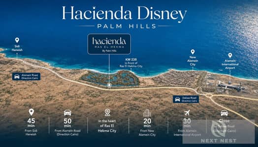  Fully finished luxury chalet with air conditioning in Hacienda Ras El Hekma – “Disneyland of the North Coast”