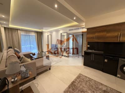 Ground floor apartment with garden for rent in Lake View Residence, Golden Square, New Cairo.