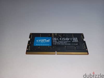 Crucial Laptop Ram : 16x1 Gb - 4800 - CL40