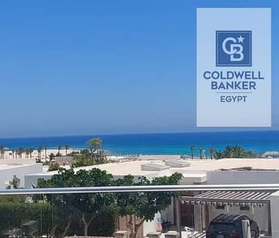 Chalet with a 150m terrace, a great deal for sale, fully finished with ac, in Sodic View overlooking a sea lagoon in the village of Ogami