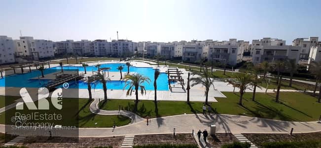 Bargain penthouse for sale in Amwaj, North Coast — 2 bedrooms, directly on the swimming pool, full sea-facing with a sea view, in a very prime location.