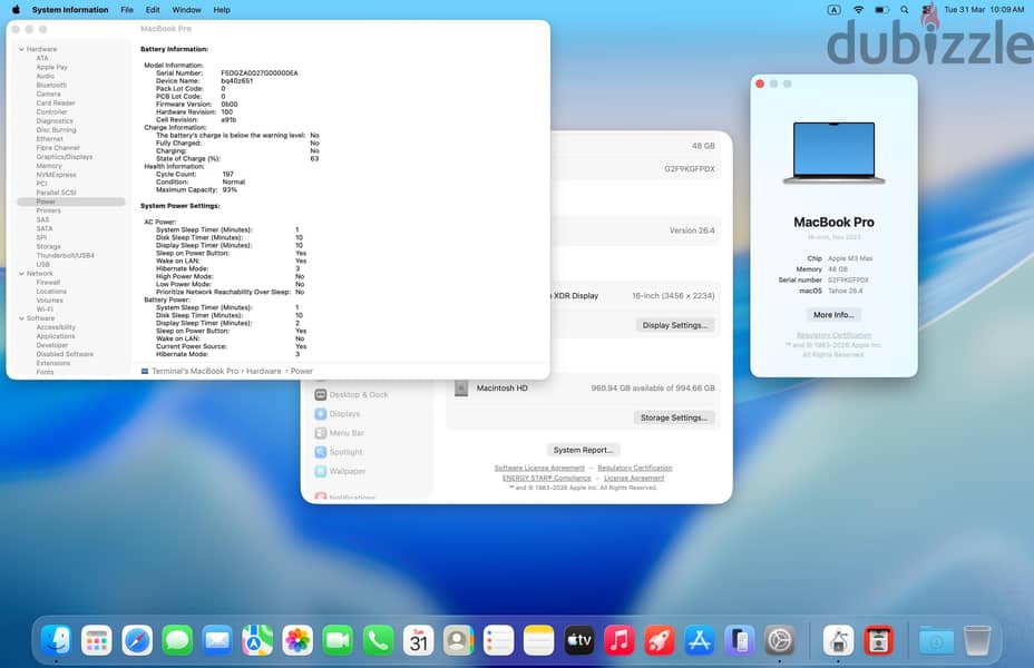 Macbook pro M 3 Max 16 inch 3