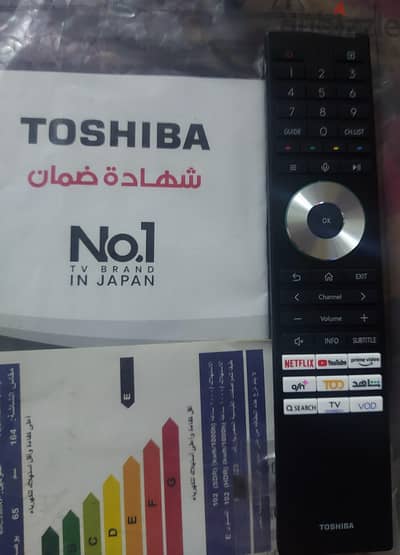 شاشه توشيبا سمارت 65 بوصه أندرويد 4k برسيفر داخلي إنتاج٢٦ لسه زيرووو
