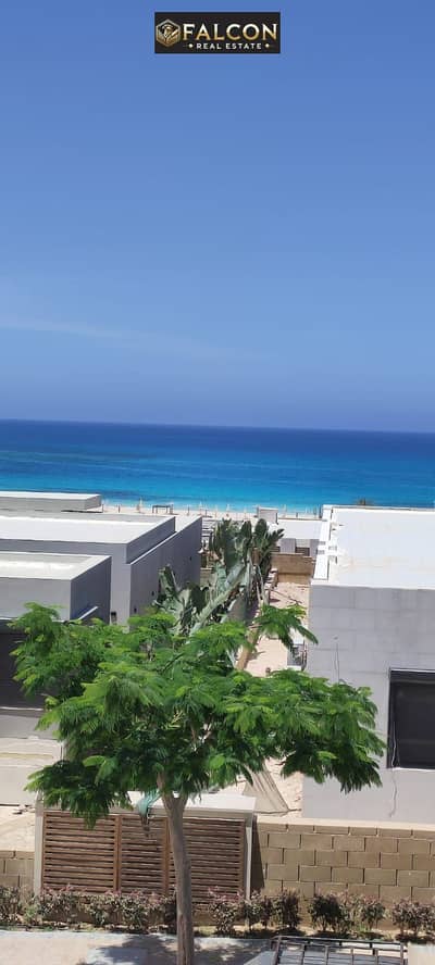 شاليه دوبلكس فيو مفتوح للبحر pool + garden استلام فوري تشطيب كامل بالتكيفات و المطبخ Direction white  بجوار june . cali coast La Vista Ras El Hikma