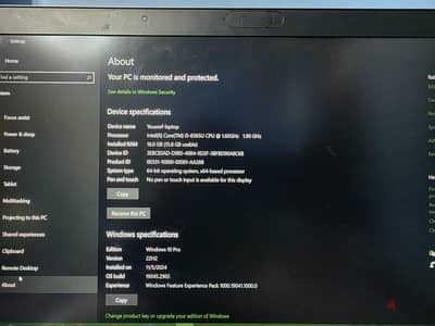 لابتوب  hp zbook 15u g6 بحالة ممتازة رامات 16 هارد nvme ssd