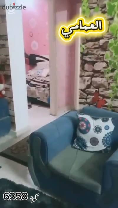 شقه لل ايجار مفروش مدينه العبور ٦٣م الحي الثامن تصلح مهندسين او طالبه