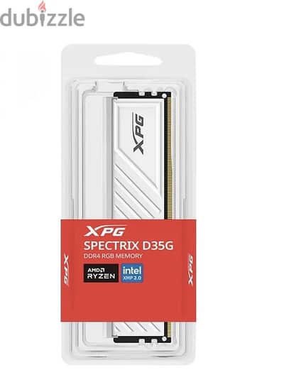 XPG 8G D35 White 8G 3200Mhz RGB CL-16-20-20 جديد متبرشم