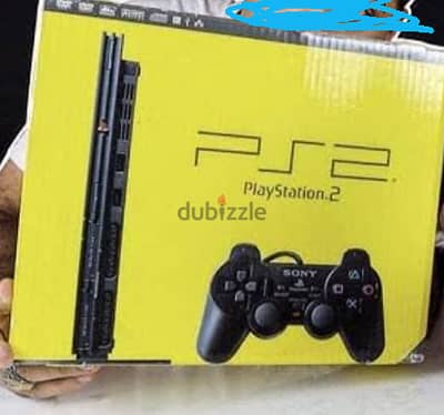 بلايستيشن 2 سليم (PS2 Slim) بالكرتونة الأصلية معدل فلاشة بحالة ممتازة