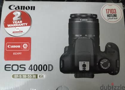 للبيع Canon EOS 4000D بحالة الزيرو  - الكاميرا بحالة ممتازة جدًا وشبه