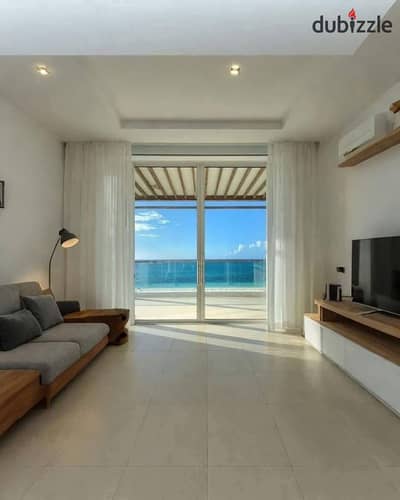 Chalet for sale, immediate delivery, finished, overlooking the sea in the heart of Ras Al Hikmah and near Hacienda