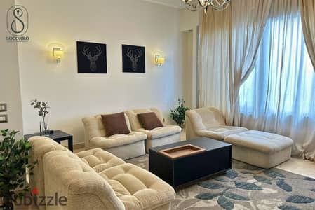 شقه مفروشه بالكامل للايجار بكمبوند فيلدج جيت - بالم هيلز القاهره الجديده . موقع متميز امام الجامعه الامريكيه بجوار بوينت ٩٠ مول و قريب من جميع الخدمات