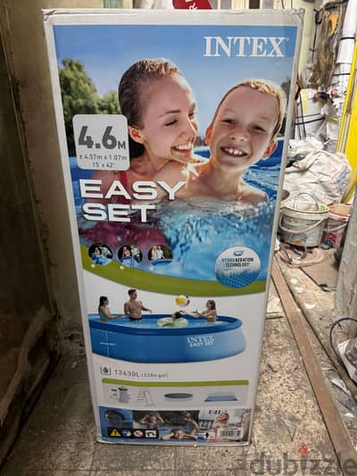 حمام سباحة إنتكس IX-26166 – 457 × 107 سم مع سلم | Intex Swimming Pool