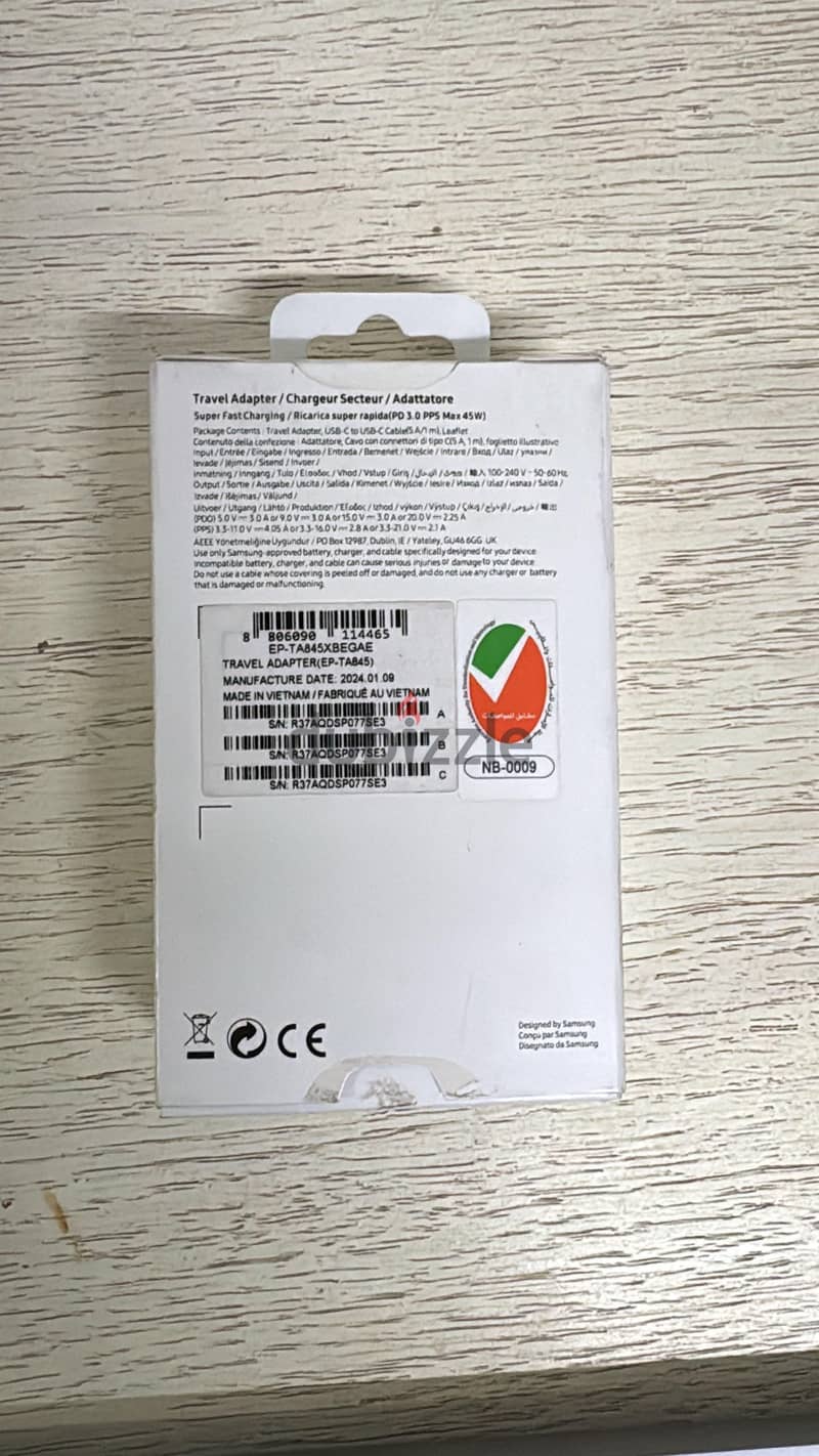 original samsung charger 45W 1