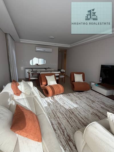 Distinct apartment for rent in Z West Sheikh Zayed 3 bedrooms 8th floor elegant decor and stylish finishes furnished and ready for living annual rent: 75,000