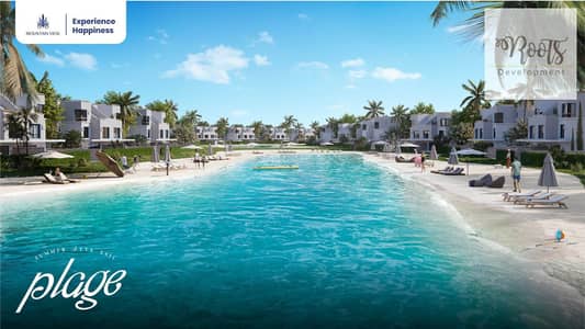 للبيع شاليه ارضي بحديقة متشطب لاجوون فيو في بلاج ماونتن فيو فى الساحل الشمالى For Sale Chalet Finished in Plage Mountain View,North Coast.