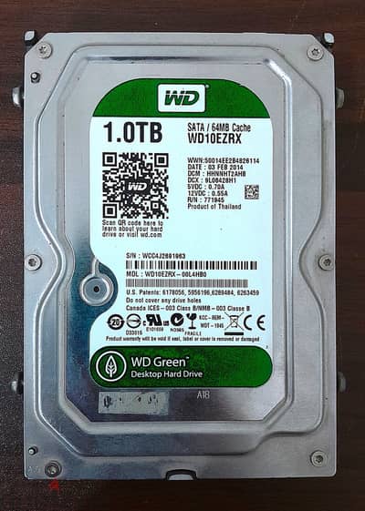 Western Digital 1TB HDD - هارد 1 تيرا بايت ويسترن ديجيتال