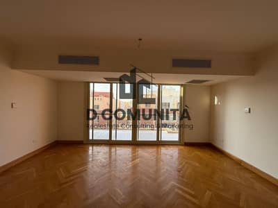 Penthouse for rent with an area of 255 meters and a 133-meter roof in Amiz View, Promenade Compound - North facade, Garden view, with air conditioners and a garage