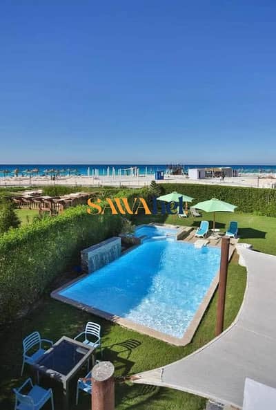 Luxury independent villa with a private swimming pool for rent on the beach front in Amwaj village, North Coast