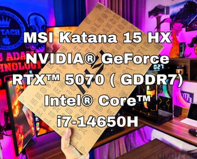أقل سعر في مصر MSI Katana 15 HX 5070 3TB جيل ١٤ بكارت ٥٠٧٠ متبرشم