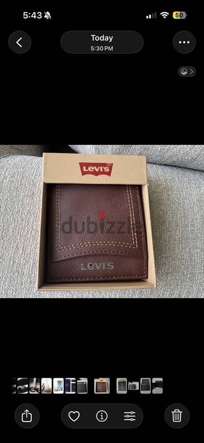 Brown levis bifold wallet