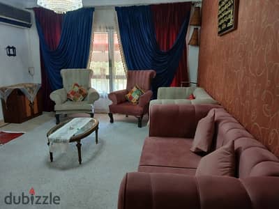 Furnished apartment for rent in Maadi, Dgila, 3 air-conditioned rooms