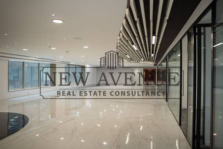 مكتب إداري مشطب بالكامل للإيجار في شارع التسعين الشمالي القاهره الجديده New Cairo North 90 street