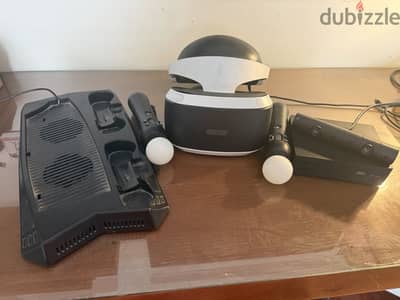 PS4 VR WITH PS5 ADAPTER & FREE PS5 FAN AND CONTOLLER CHARGING STATION