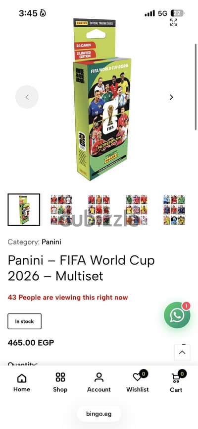 panini world cup multiset 24 cards