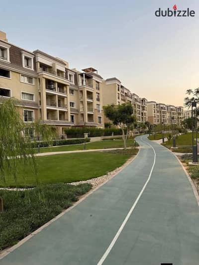 A ready-to-move apartment on the ground floor, ultra-super luxuriously furnished, in the Saray compound of Future City, near Madinaty.