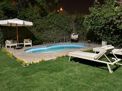 Luxury Fully Furnished Villa with Private Pool & Garden For long term Rent | Madinaty new cairo