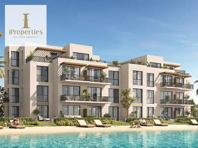 Chalet for sale with the lowest price in Silversands North Coast direct over lagoon with installments UP TO 8 YEARS