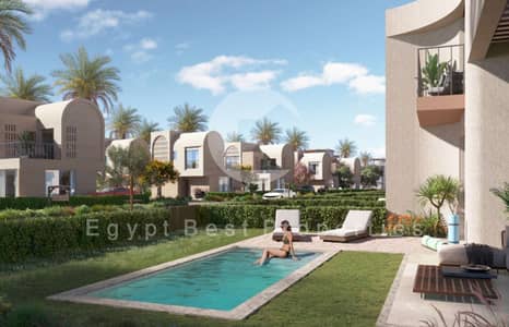 READY TO MOVE ONE STORY 5 MASTER BEDROOMS SEA VIEW FINISHED + AC'S IN RAS ELHEKMA WITH 15% DP