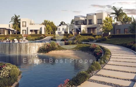شاليه للبيع باطلاله بحريه متشطب كامل بالتكيفات بمقدم 5% فقط ( لفتره محدوده)