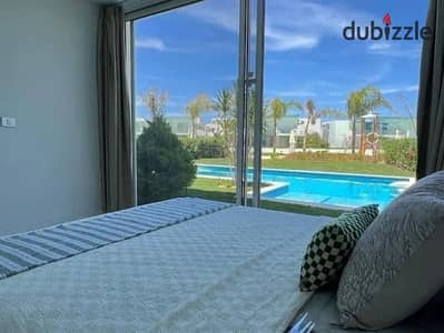 شالية للبيع متشطب بالكامل فيو علي اللاجون في fouka bay الساحل الشمالي بجانب marakez