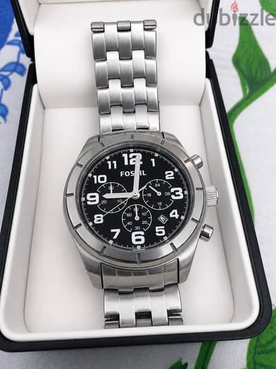 ساعة Fossil Chronograph رجالي أصلية - حالة زي الجديدة!